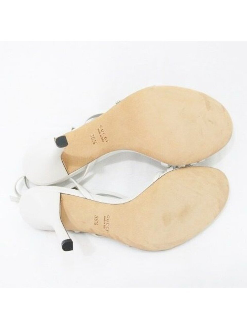 Gucci Sandals Ankle Strap GG Mark Gray - Picture 6 of 9
